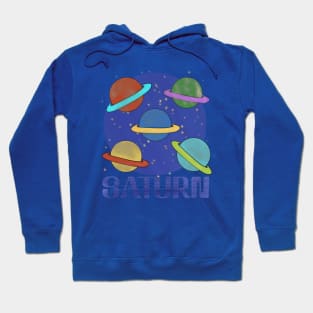 Saturn Planet pattern Hoodie